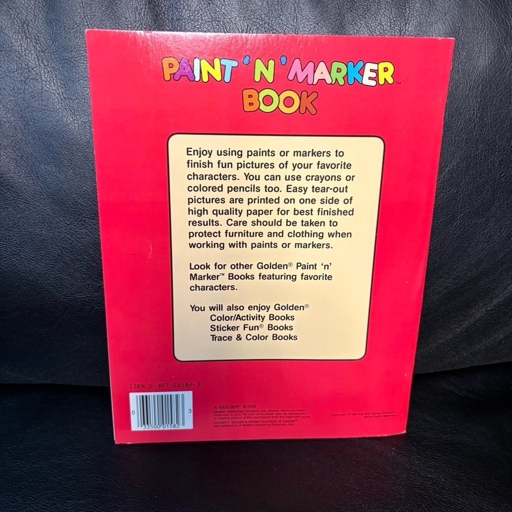1986 golden books Walt Disney Mickey Mouse paint n marker book vintage - Picture 4 of 5